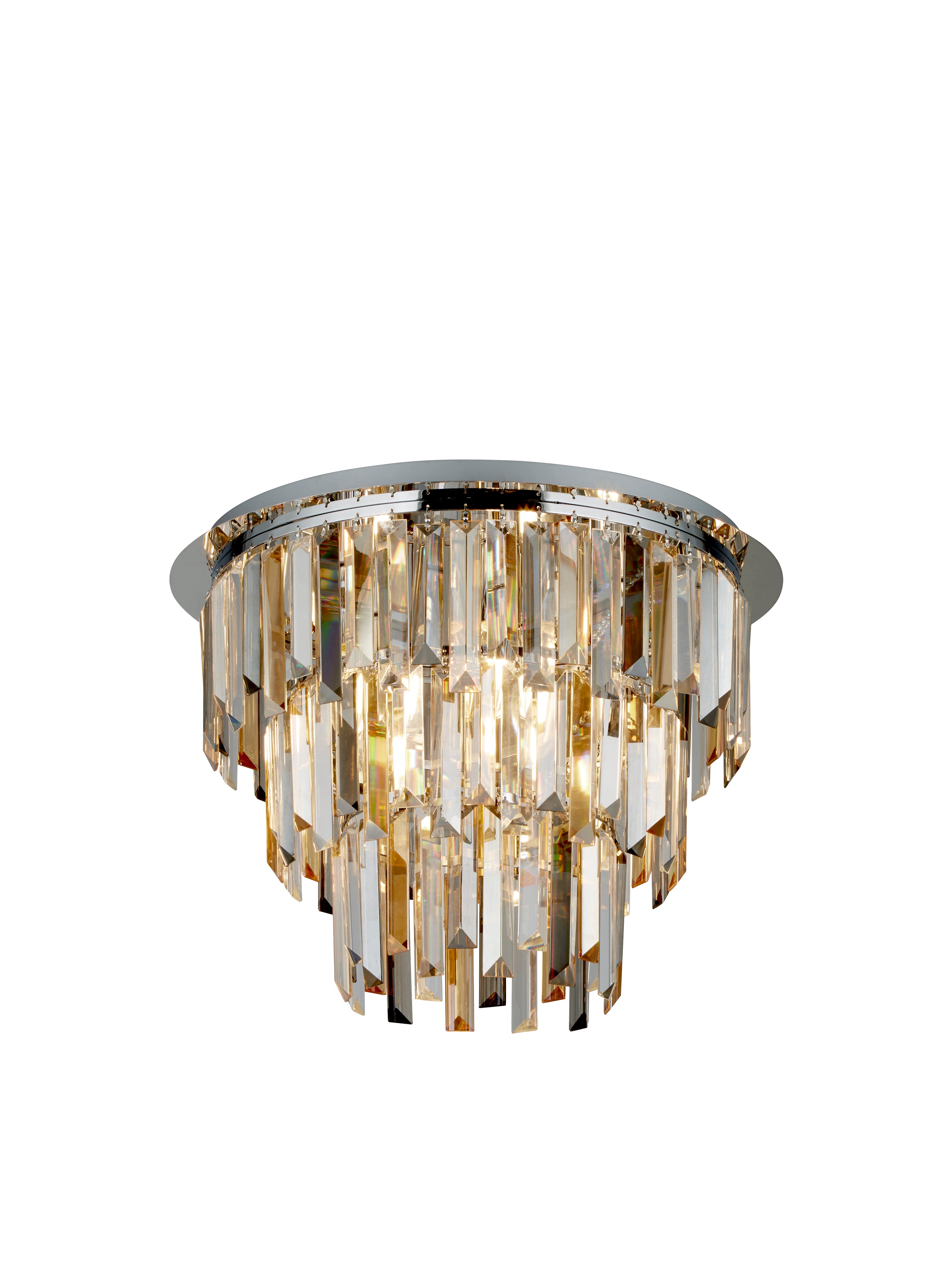 Clarissa 5Lt Flush - Chrome & Clear, Smoked & Amber Glass