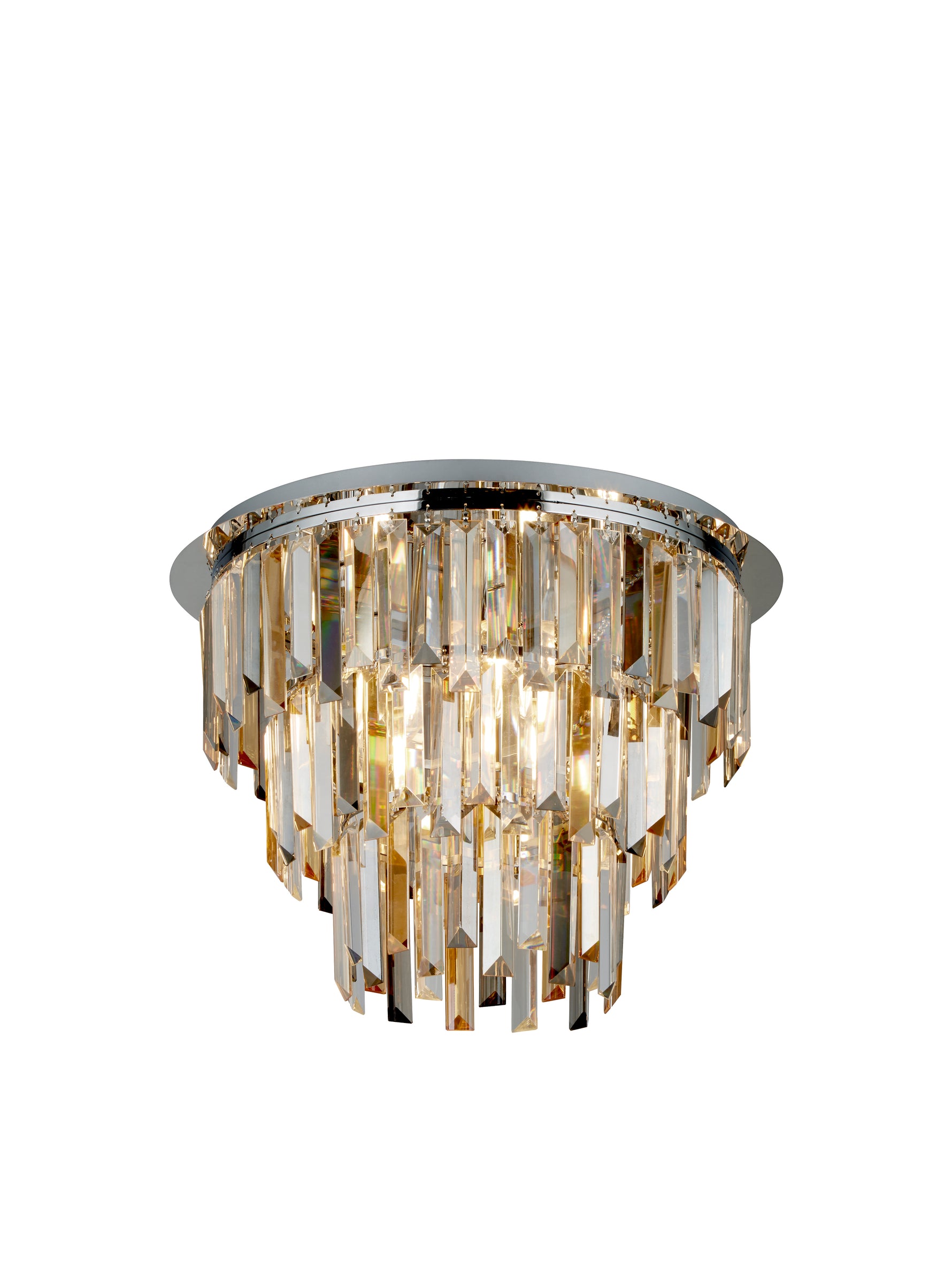 Clarissa 5Lt Flush - Chrome & Clear, Smoked & Amber Glass