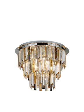 Clarissa 5Lt Flush - Chrome & Clear, Smoked & Amber Glass