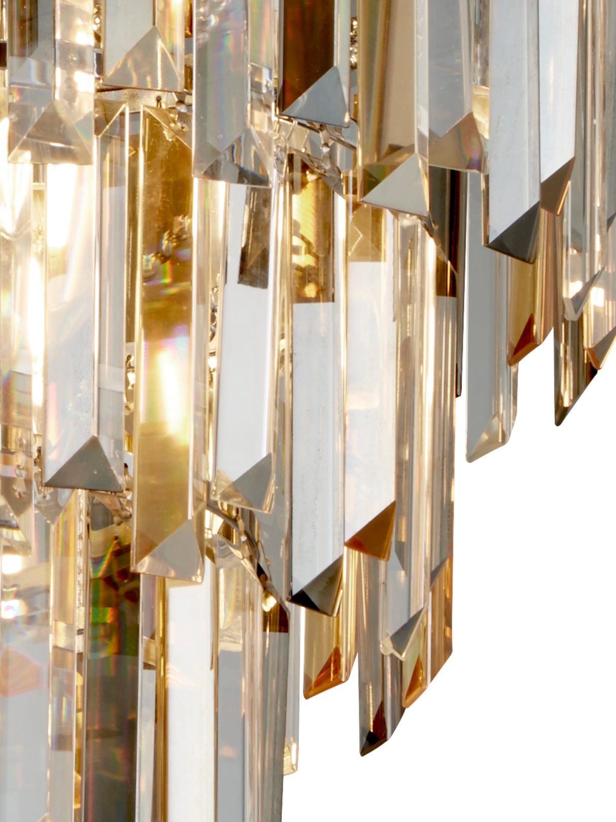 Searchlight Electric Clarissa 5Lt Flush - Chrome & Clear, Smoked & Amber Glass 1225-5CC