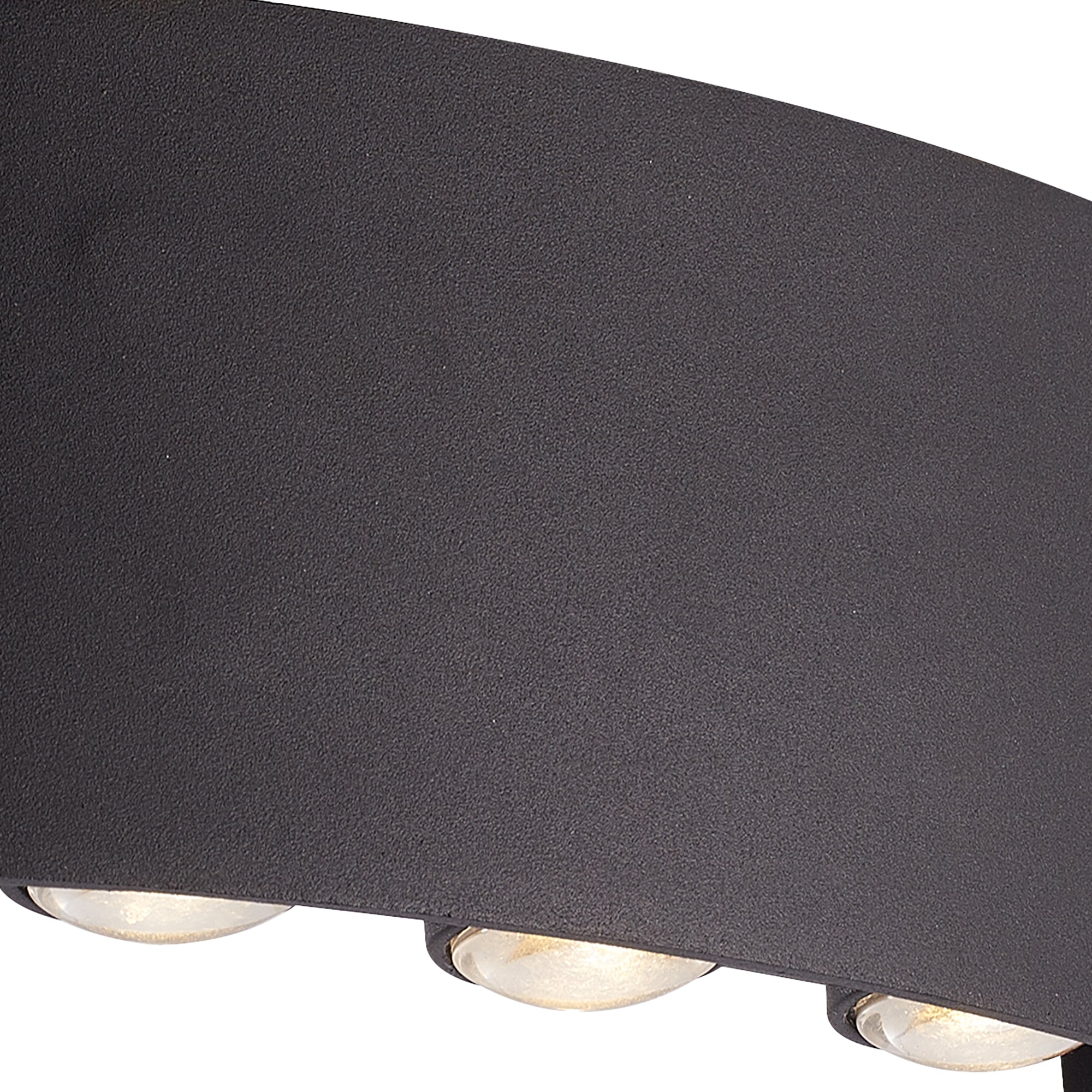 Searchlight Electric Shadows LED Outdoor Wall Light, Black Aluminum 1226-6BK