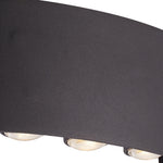 Searchlight Electric Shadows LED Outdoor Wall Light, Black Aluminum 1226-6BK