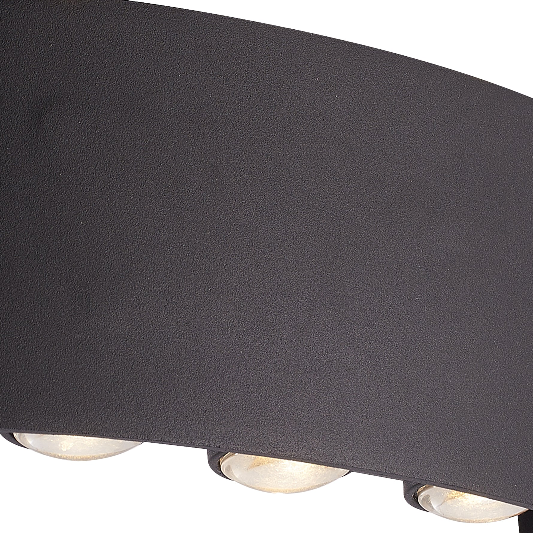 Searchlight Electric Shadows LED Outdoor Wall Light, Black Aluminum 1226-6BK