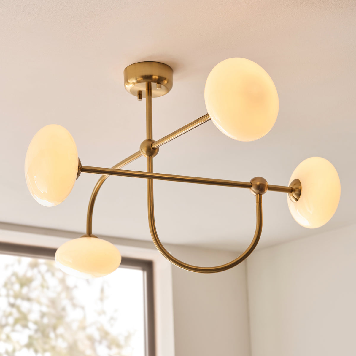 Endon Lighting Ottowa 122759 Ottowa 4lt Semi Flush Light Fitting