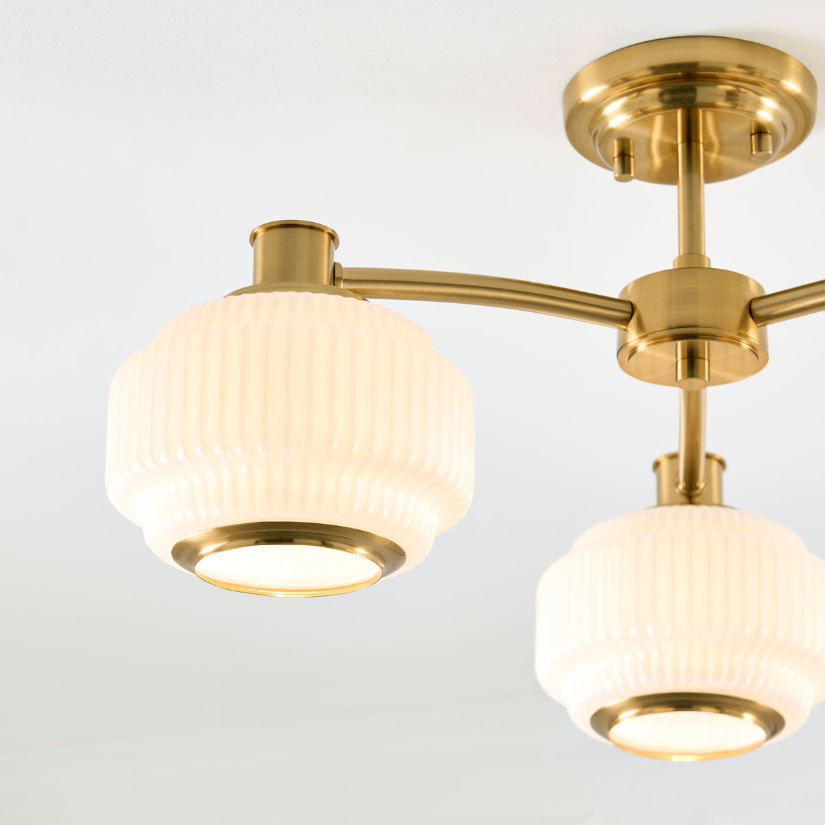 Endon Lighting Evora 122786 Evora 3lt Semi Flush Light Fitting