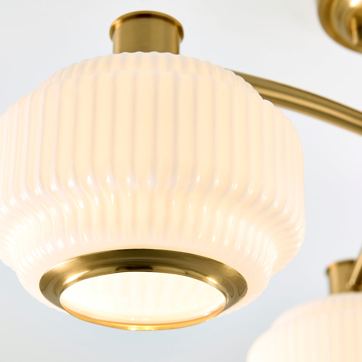 Endon Lighting Evora 122786 Evora 3lt Semi Flush Light Fitting