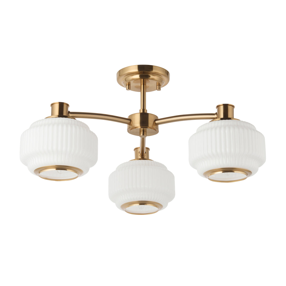 Endon Lighting Evora 122786 Evora 3lt Semi Flush Light Fitting