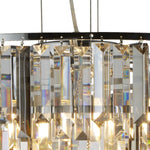 Searchlight Electric Clarissa 9Lt Pendant - Chrome & Clear, Smoked & Amber Glass 1229-9CC