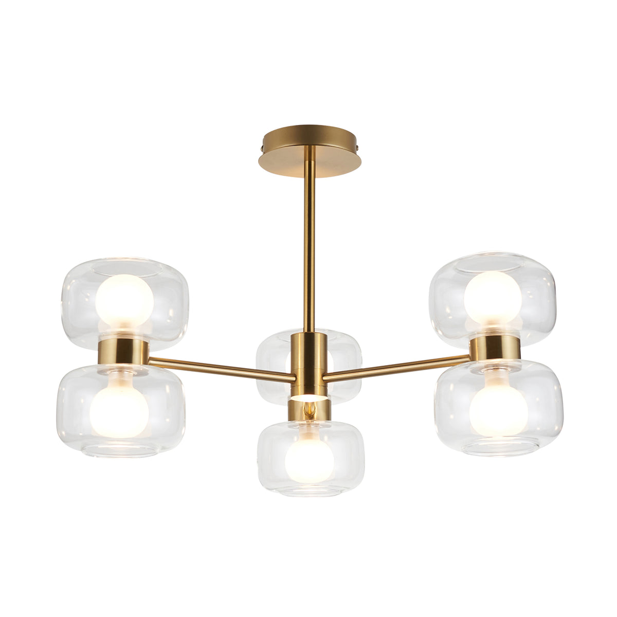 Rossano 6lt Semi Flush Light Fitting