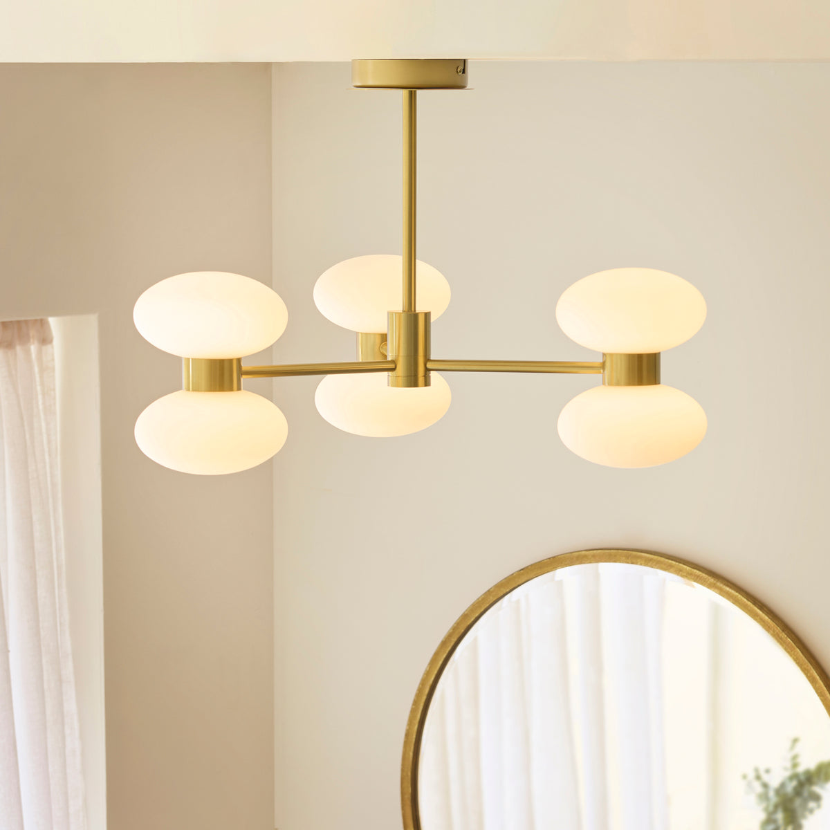 Endon Lighting Rossano 124813 Rossano 6lt Semi Flush Light Fitting