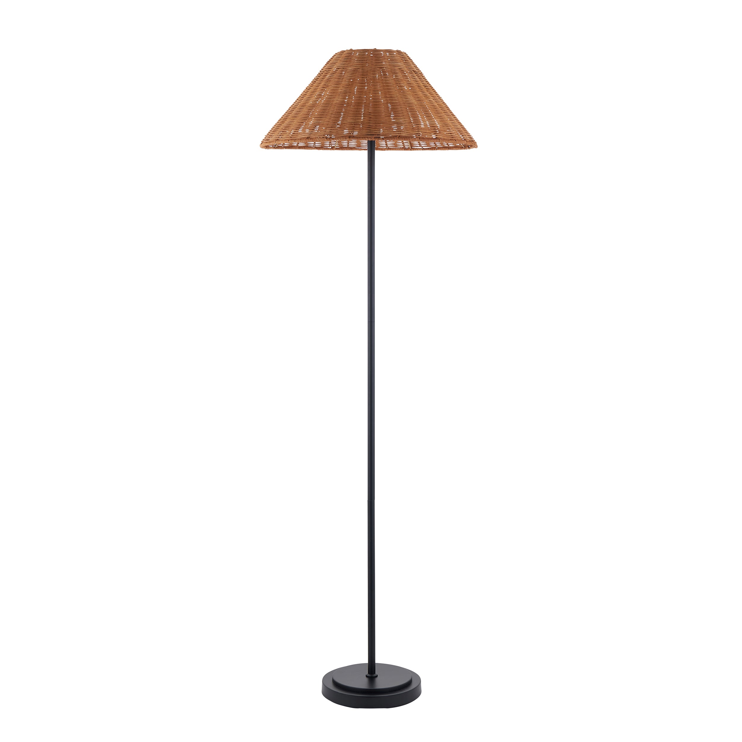 Endon Lighting Arlo & Rattan 52cm 125417 Arlo & Rattan 52cm Floor Light Fitting
