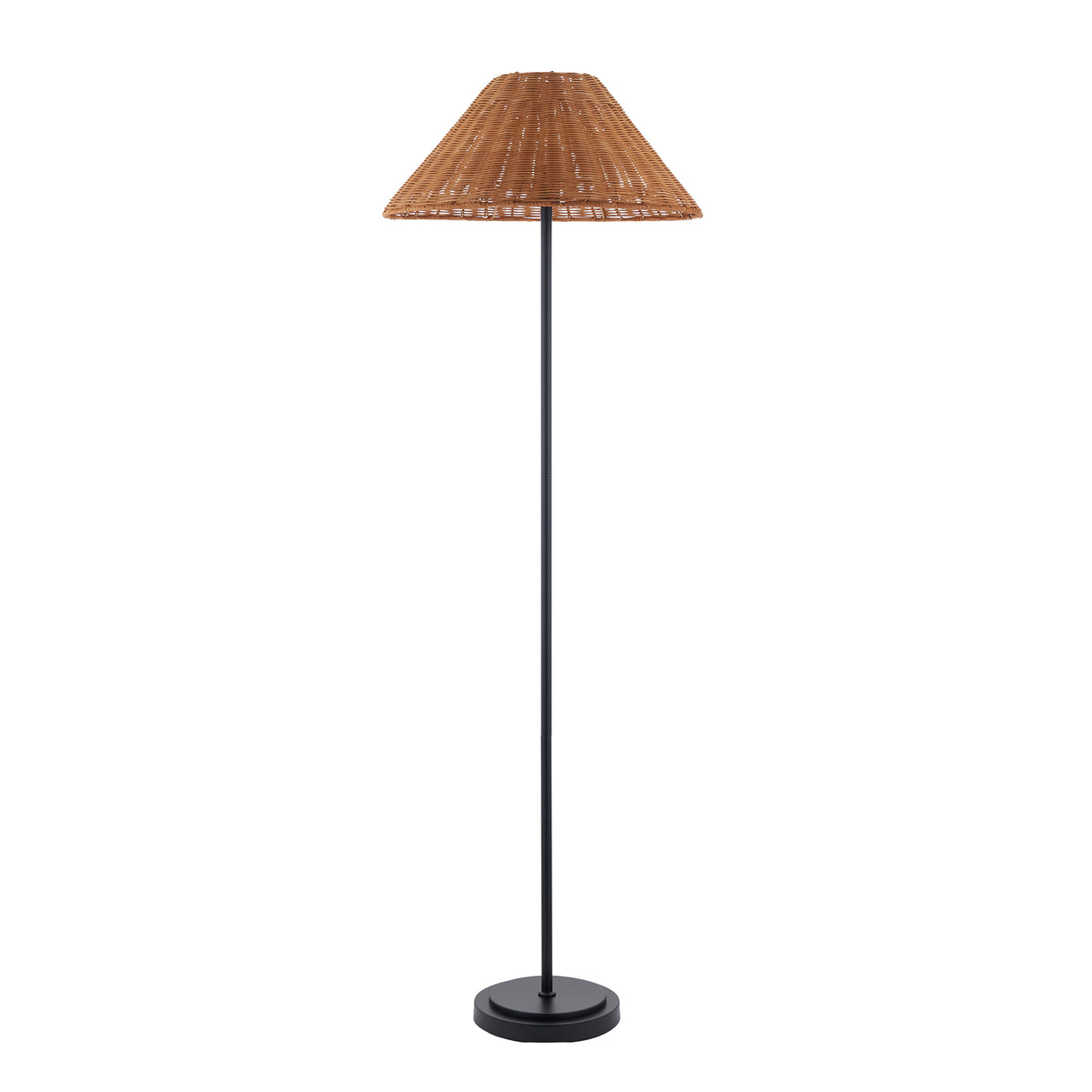 Endon Lighting Arlo & Rattan 52cm 125417 Arlo & Rattan 52cm Floor Light Fitting
