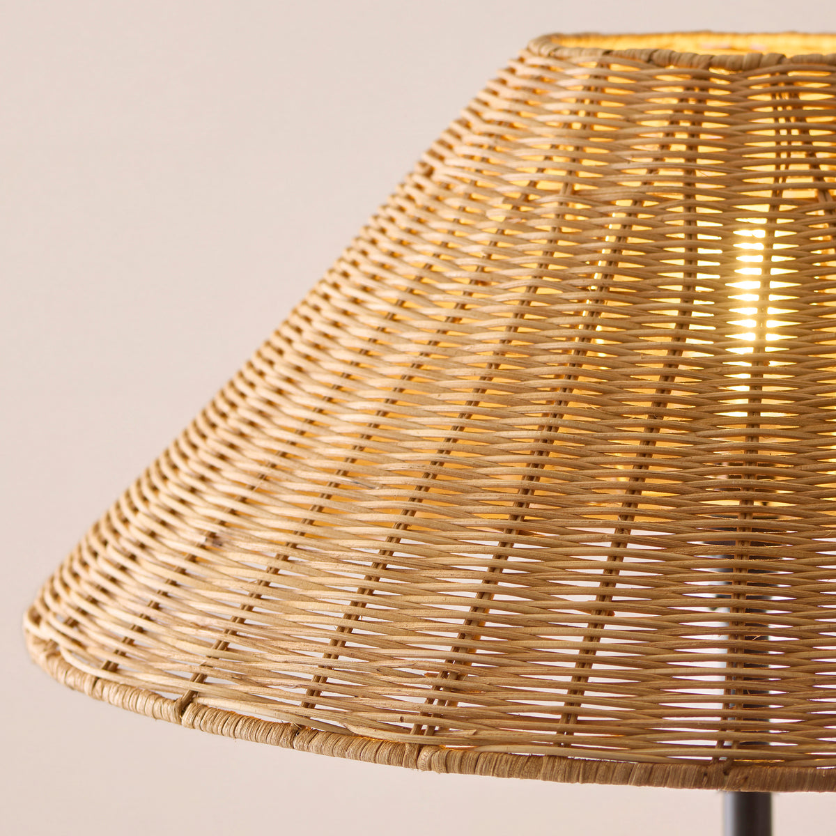 Endon Lighting Arlo & Rattan 52cm 125417 Arlo & Rattan 52cm Floor Light Fitting