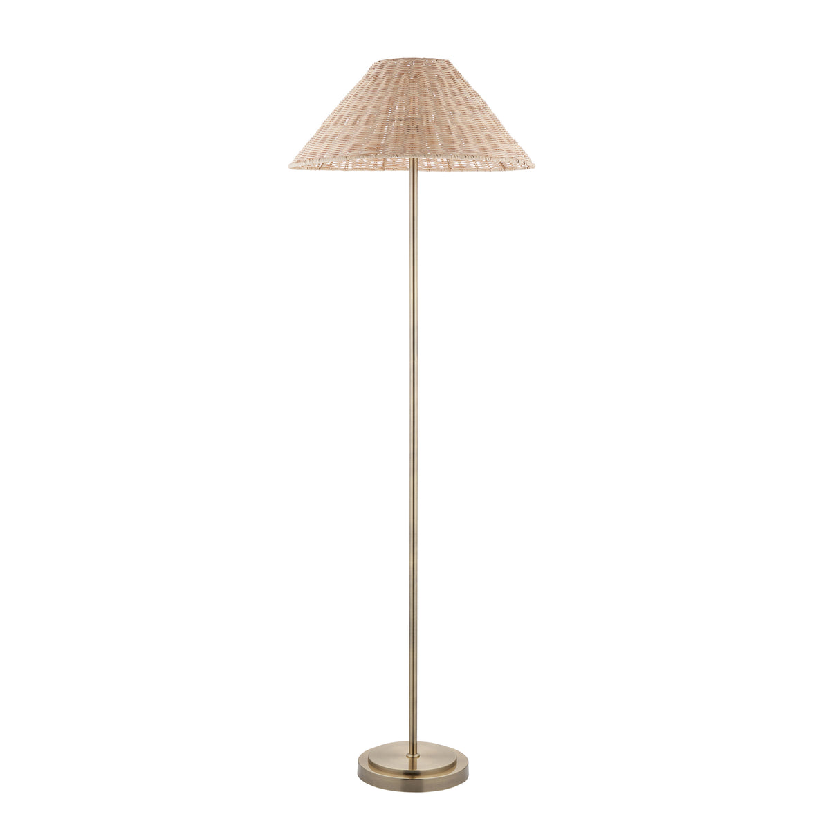 Endon Lighting Arlo & Rattan 52cm 125422 Arlo & Rattan 52cm Floor Light Fitting
