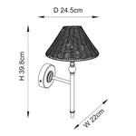 Endon Lighting Jericho 125449 Jericho Wall Light