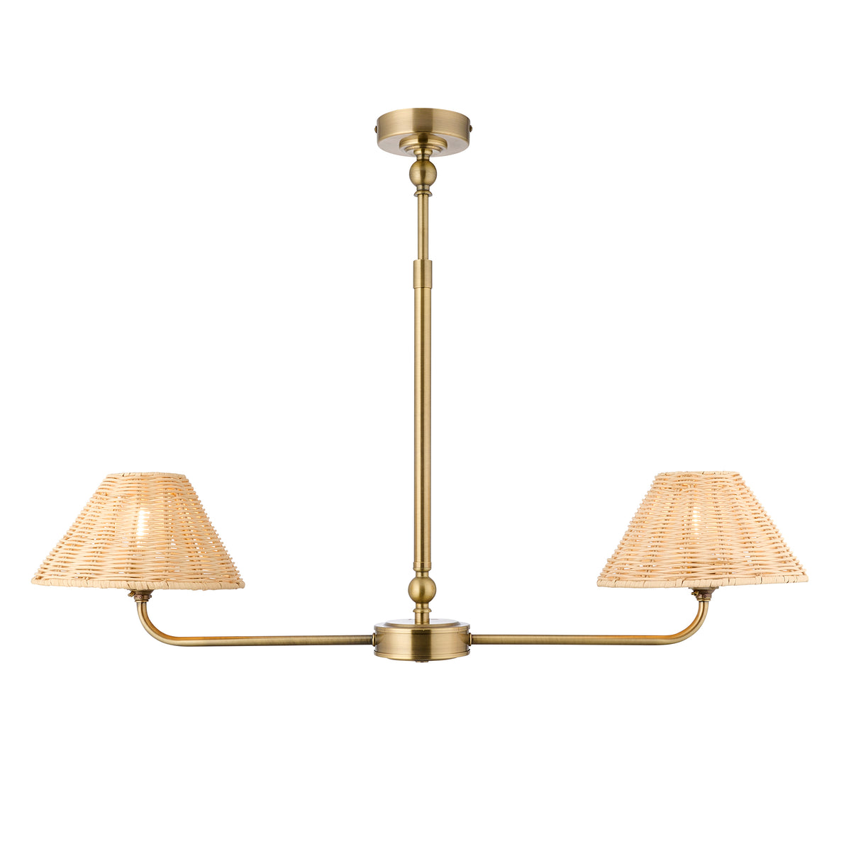 Endon Lighting Jericho 125458 Jericho 2lt Linear Pendant Light Fitting