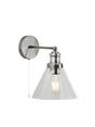 Pyramid Wall Light - Satin Silver & Glass Shades