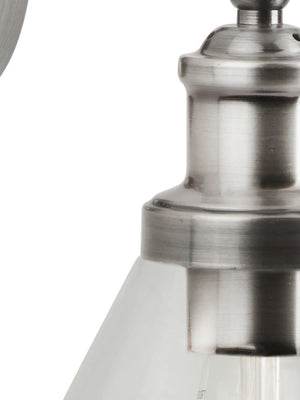Searchlight Electric Pyramid Wall Light - Satin Silver & Glass Shades 1277SS
