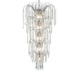 Waterfall 13Lt Chandelier  - Chrome Metal & Crystal