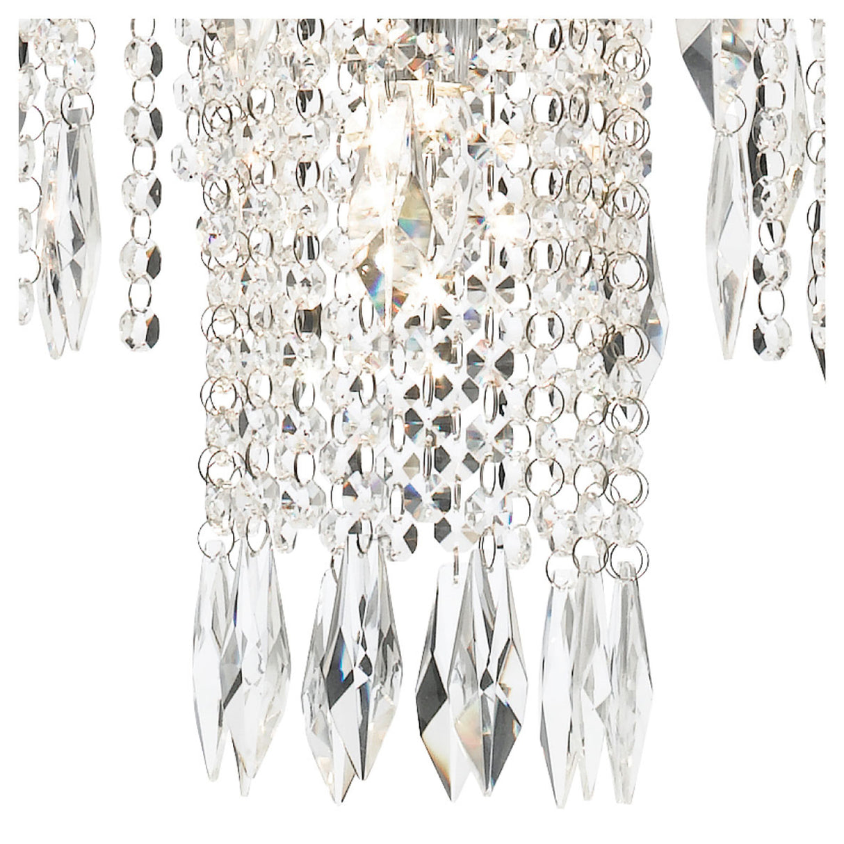 Searchlight Electric Waterfall 13Lt Chandelier  - Chrome Metal & Crystal 1313-13CC
