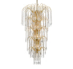 Waterfall 13Lt Tier Chandelier - Gold & Crystal