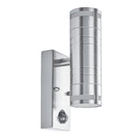 Searchlight Electric Metro Outdoor Wall Light - Stainless Steel Metal & Glass 1318-2-LED