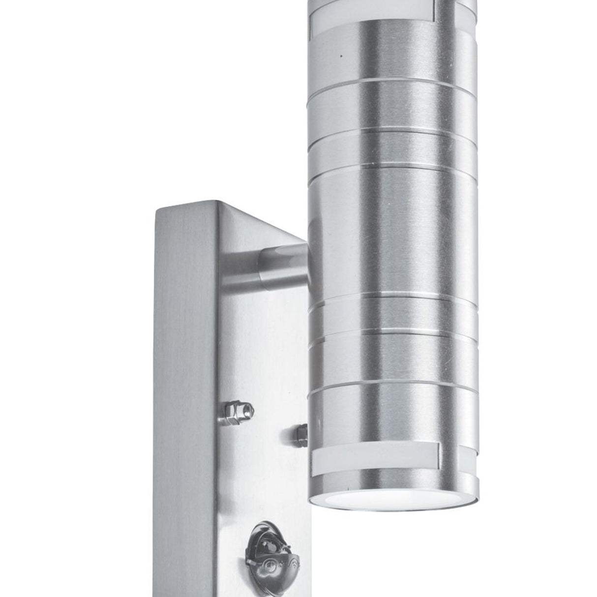 Searchlight Electric Metro Outdoor Wall Light - Stainless Steel Metal & Glass 1318-2-LED