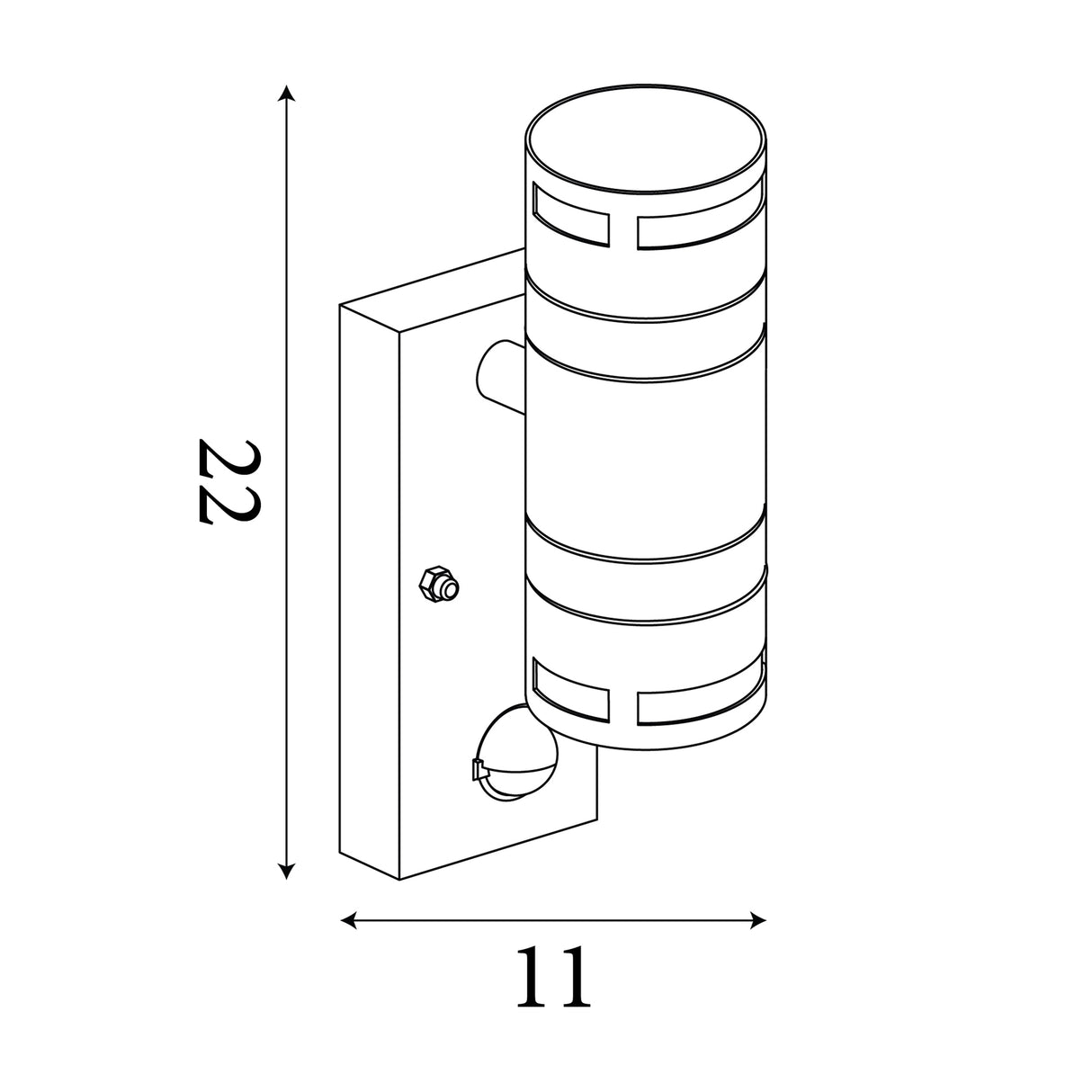 Searchlight Electric Metro Outdoor Wall Light - Stainless Steel Metal & Glass 1318-2-LED