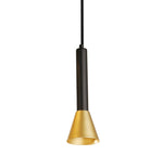 Signal Pendant - Black & Gold Metal
