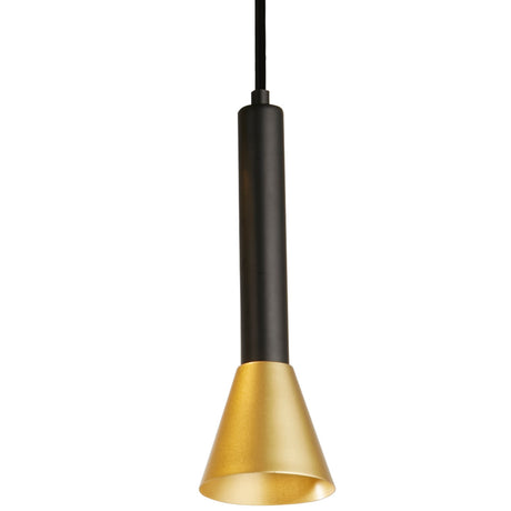 Searchlight Electric Signal 4Lt Bar Pendant - Black & Gold Metal 13611-4BGO