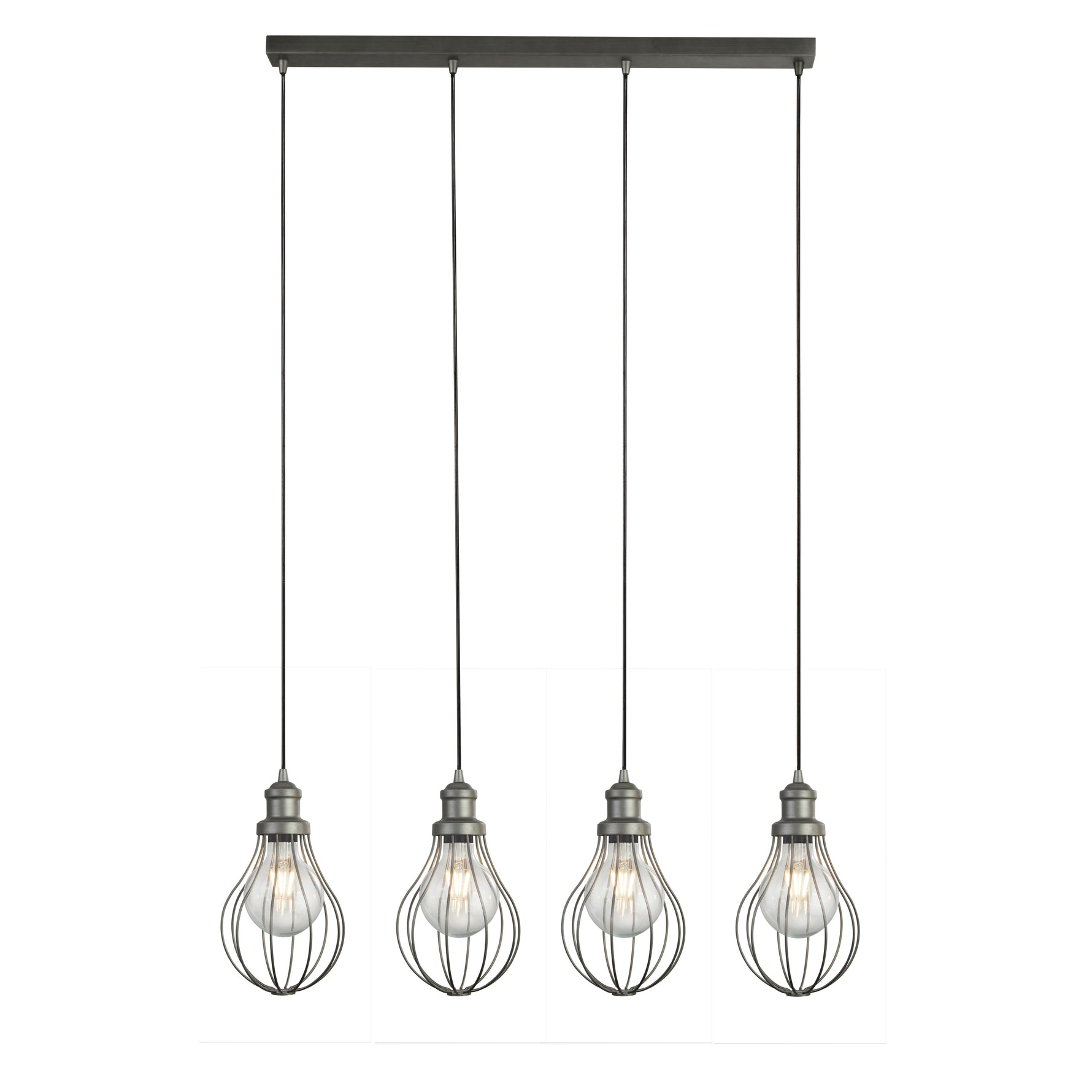 Balloon 4Lt Bar Pendant - Pewter Metal