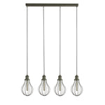 Searchlight Electric Balloon 4Lt Bar Pendant - Pewter Metal 1384-4PW