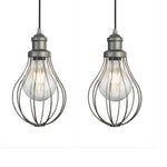 Searchlight Electric Balloon 4Lt Bar Pendant - Pewter Metal 1384-4PW