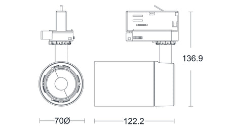JCC Lighting JC088126 Starspot™ LED 13W IP20 4000K 35° Non-dimmable 3-Circuit White