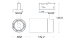 JCC Lighting JC088128 Starspot™ LED 13W IP20 3000K 35° Non-dimmable 3-Circuit White