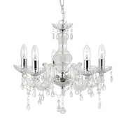 Marie Therese  5Lt Pendant - Clear Glass & Acrylic