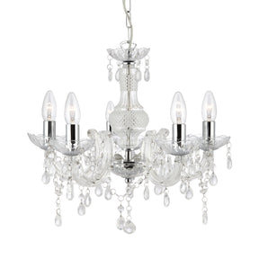 Marie Therese  5Lt Pendant - Clear Glass & Acrylic