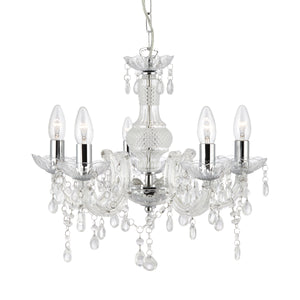 Marie Therese  5Lt Pendant - Clear Glass & Acrylic