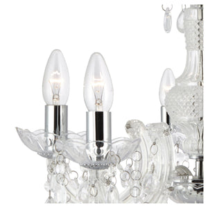 Searchlight Electric Marie Therese  5Lt Pendant - Clear Glass & Acrylic 1455-5CL
