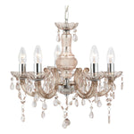 Marie Therese  5Lt Pendant - Mink Glass & Acrylic