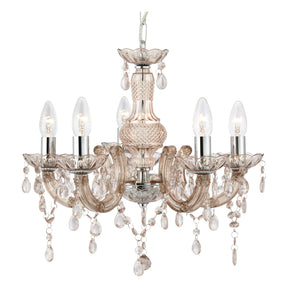 Marie Therese  5Lt Pendant - Mink Glass & Acrylic