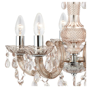 Searchlight Electric Marie Therese  5Lt Pendant - Mink Glass & Acrylic 1455-5MI