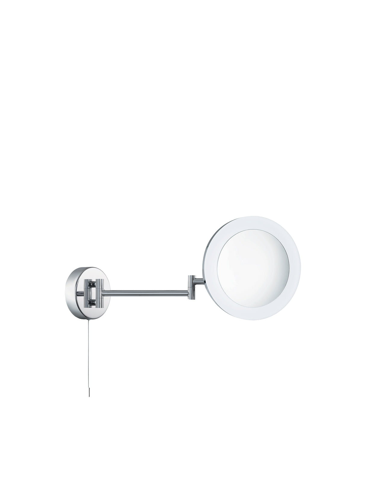 Magnifying Bathroom Mirror  - Chrome Metal & Mirror