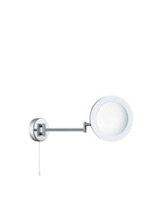Magnifying Bathroom Mirror  - Chrome Metal & Mirror