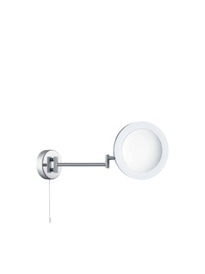 Magnifying Bathroom Mirror  - Chrome Metal & Mirror