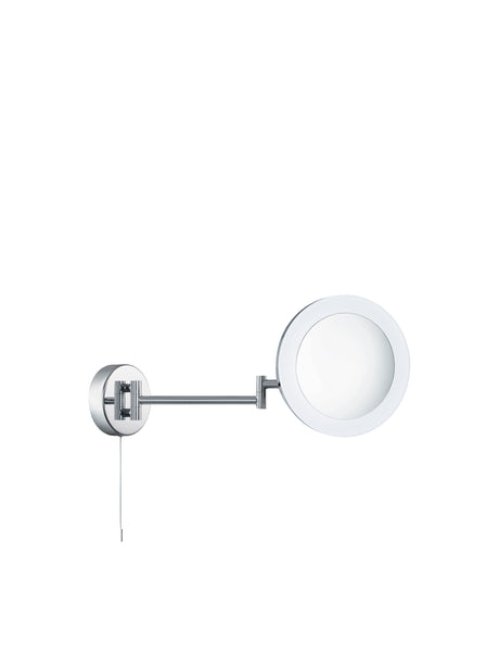 Magnifying Bathroom Mirror  - Chrome Metal & Mirror