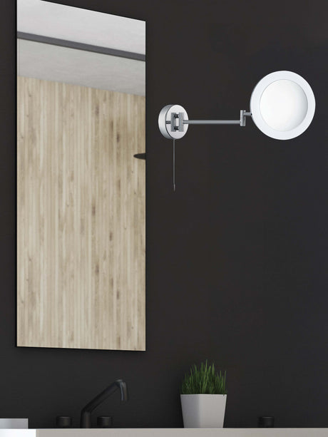 Searchlight Electric Magnifying Bathroom Mirror  - Chrome Metal & Mirror 1456CC