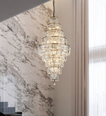 Searchlight Electric Empire 13Lt Chandelier - Antique Brass& Clear Glass 1500-13AB