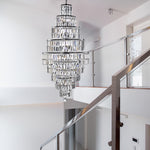Searchlight Electric Empire  13Lt Chandelier  - Chrome Metal & Clear Crystal 1500CC