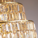 Searchlight Electric Empire 13Lt Chandelier - Satin Brass Metal & Champagne Glass 1500SB
